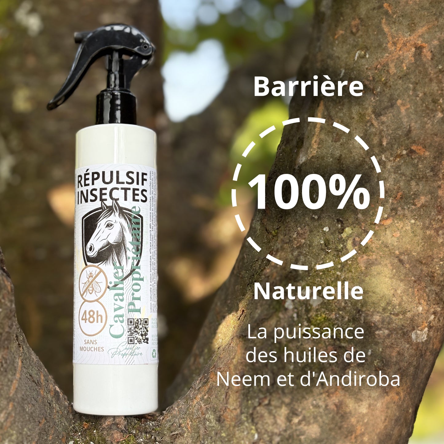 Répulsif insectes Spray 48h sans mouches double barrière