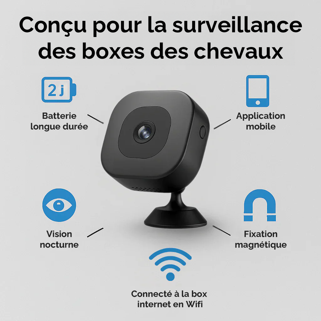 EquiCheck Box la caméra iA de surveillance en temps réel pour chevaux
