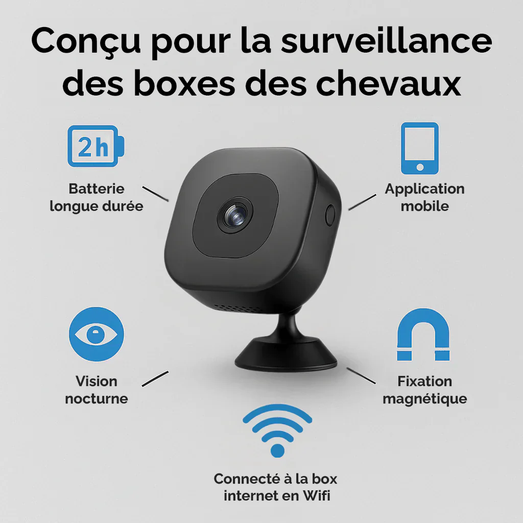 EquiCheck Box la caméra iA de surveillance en temps réel pour chevaux