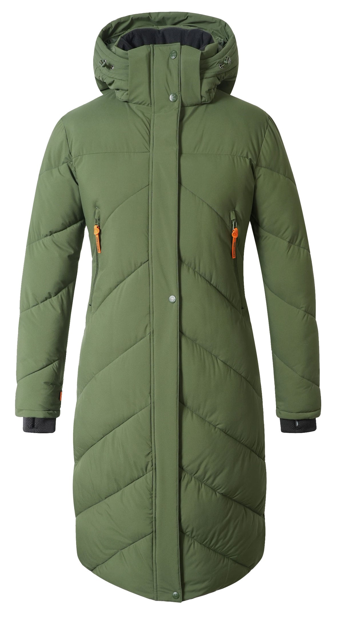 Manteau d'hiver d'équitation Covalliero 2026, coloris vert forêt, vue de face
