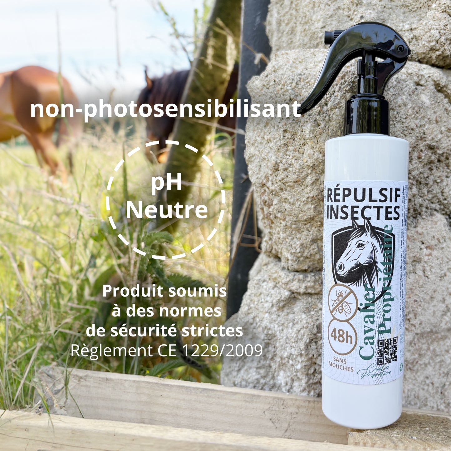 Répulsif insectes Spray 48h sans mouches double barrière