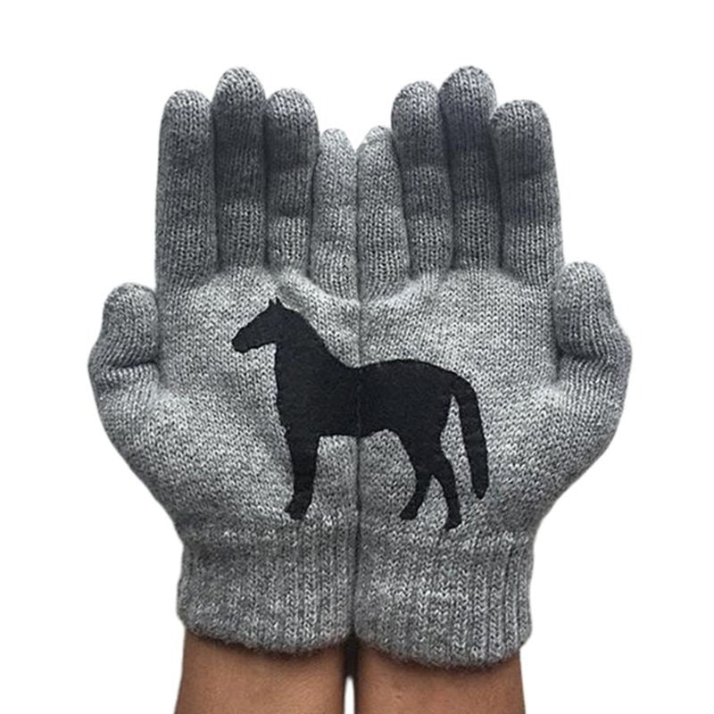 Gants cheval d'hiver pour enfant doux et confortable