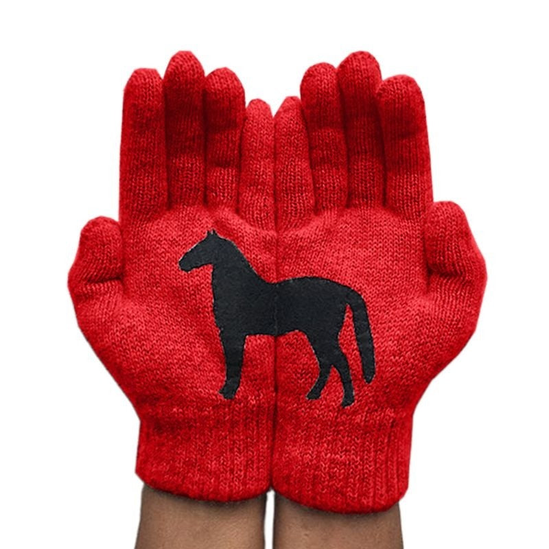 Gants cheval d'hiver pour enfant doux et confortable