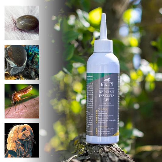 Ekin gel anti tiques pour la queue, tête, encolure, crinière