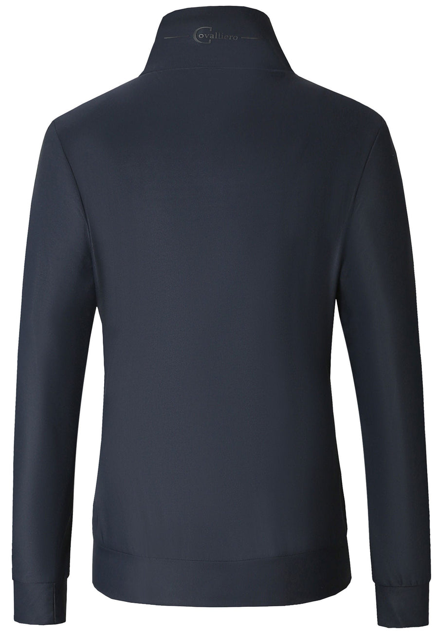 Blouson bleu marine, vue de dos