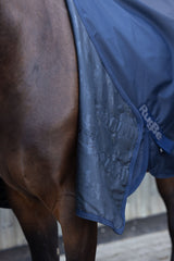 Couverture imperméable d'extérieur RugBe Zero 0 g bleu marine – courroie de cuisse