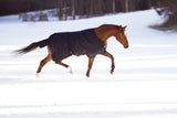 Couverture imperméable d'extérieur RugBe Zero 0 g bleu marine – au galop dans la neige