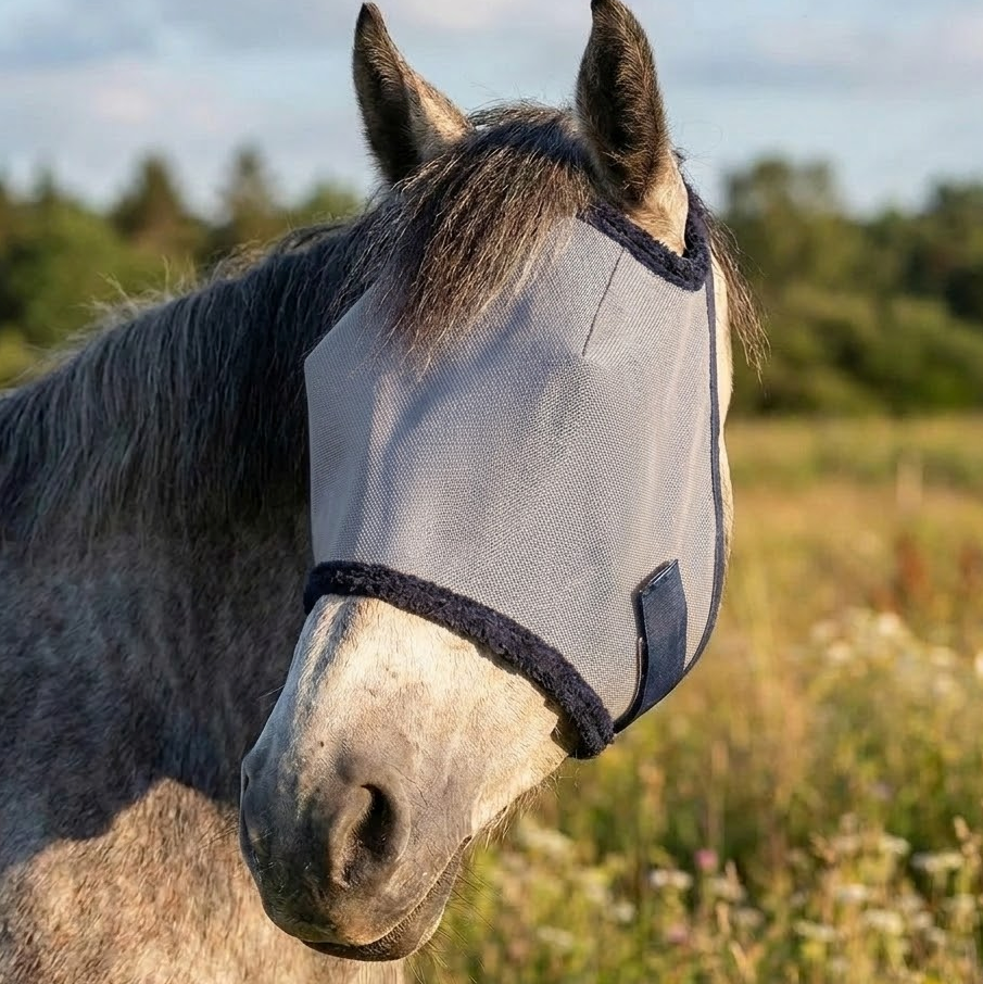 Masque Anti-Mouches en Maille Respirante pour Chevaux
