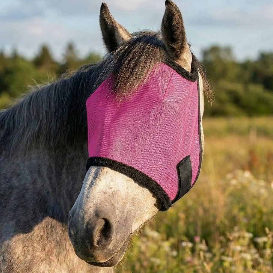 Masque Anti-Mouches en Maille Respirante pour Chevaux