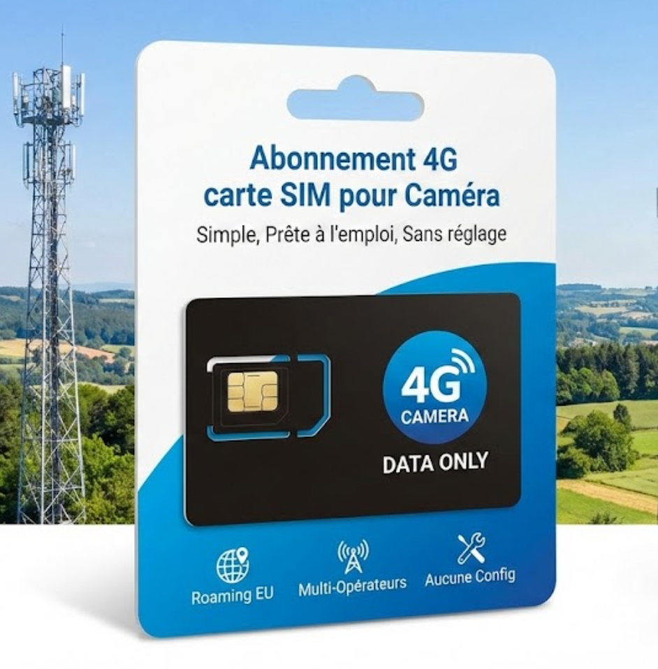 Abonnement 4G carte SIM pour Caméra