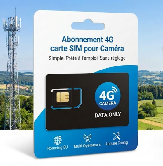Abonnement 4G carte SIM pour Caméra
