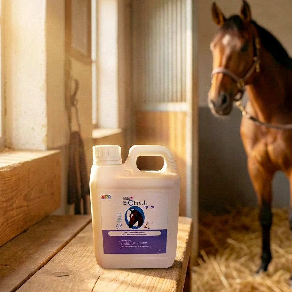 Biofresh Equine Traitement d'air Neutralise virus, allergènes et odeurs dans le box & van