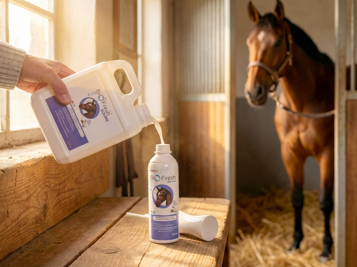 Biofresh Equine Traitement d'air Neutralise virus, allergènes et odeurs dans le box & van