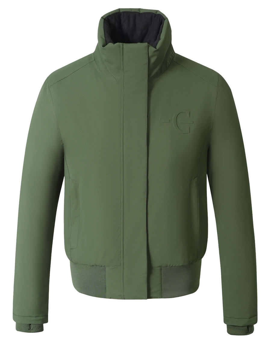 Blouson d'hiver Covalliero 2026, coloris vert forêt, vue de face