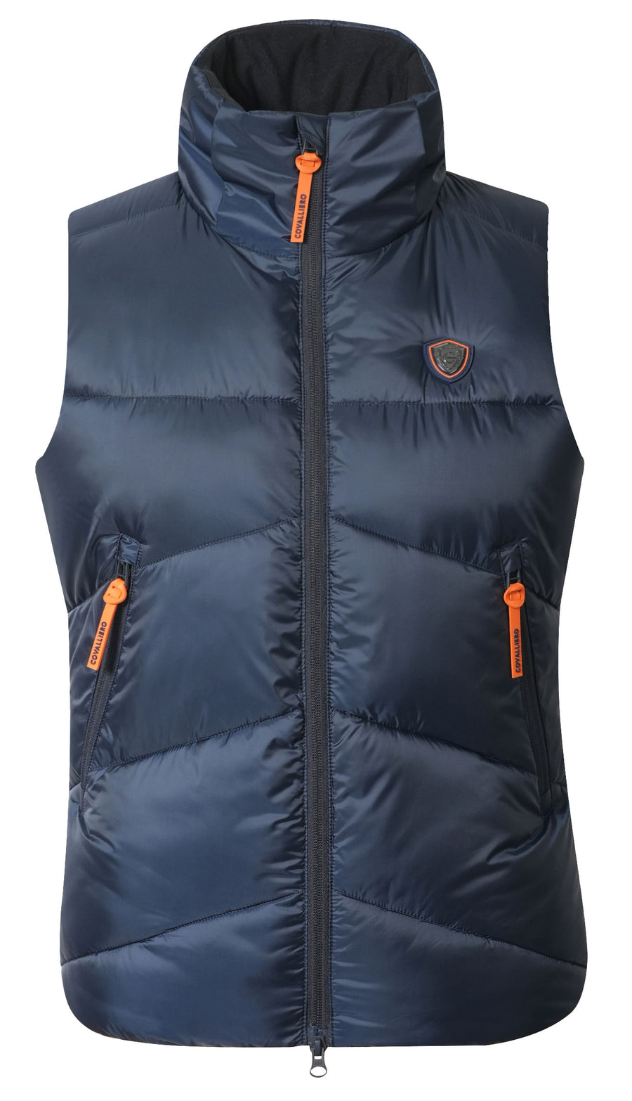 Doudoune sans manches Covalliero 2026, coloris bleu marine, vue de face