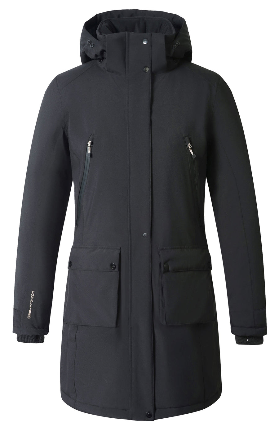 Parka d'équitation Covalliero 2026, coloris noir, vue de face