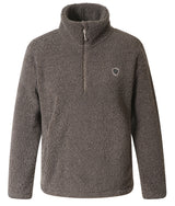 Sweat maille Teddy Covalliero 2026, coloris chocolat au lait, vue de face