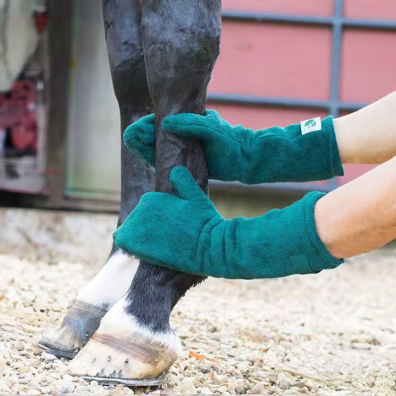 Gants de séchage ultra-doux pour cheval en microfibre ultra-absorbant