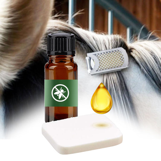 1er clips crinière anti-insectes pour cheval Français (HE + diffuseur mousse)