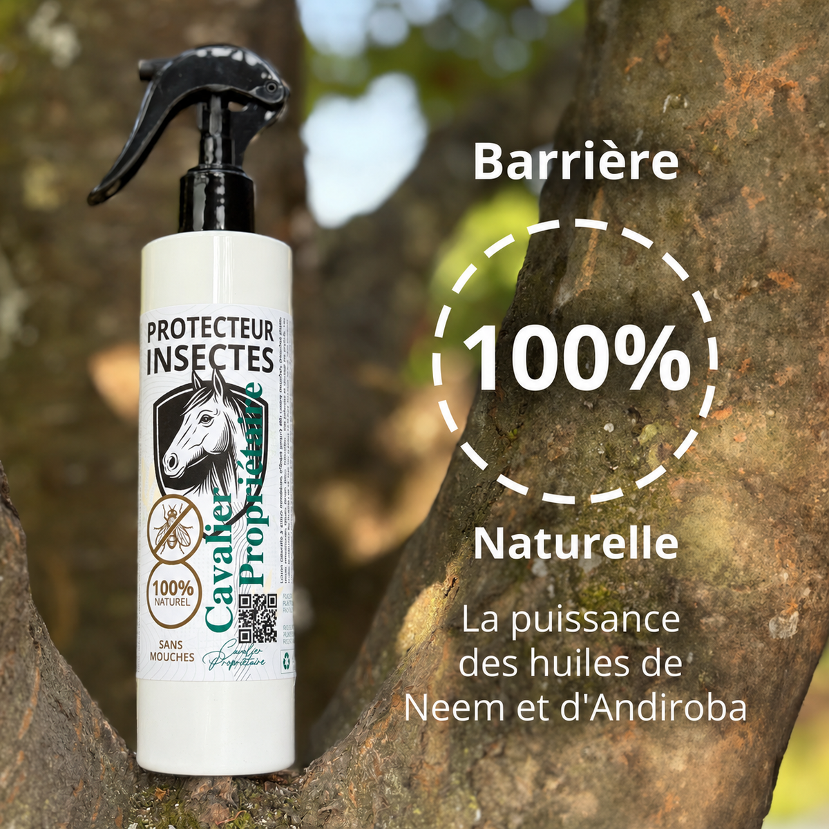 Protecteur insectes Spray 48h sans mouches double barrière